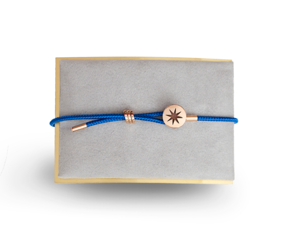 Modern blue statement bracelet gift idea