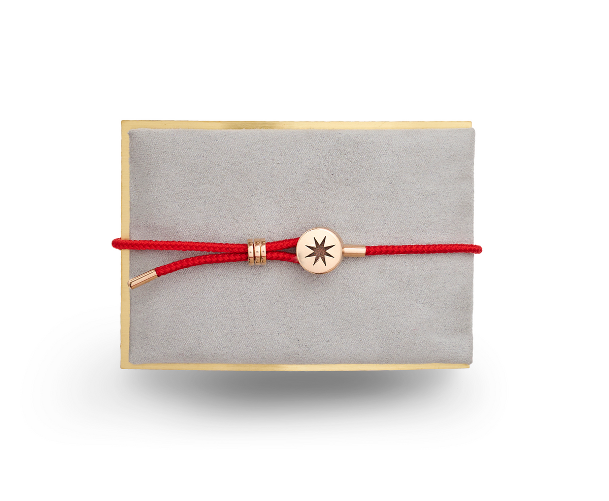 Vibrant red inspirational jewelry bracelet
