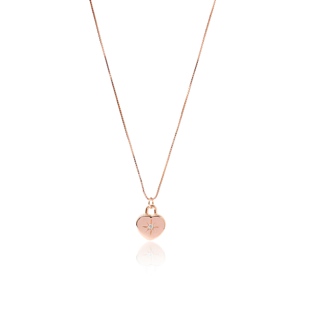 Love is Precious - Heart Necklace in Rose Gold - Hermann Gourmet Cosmetics