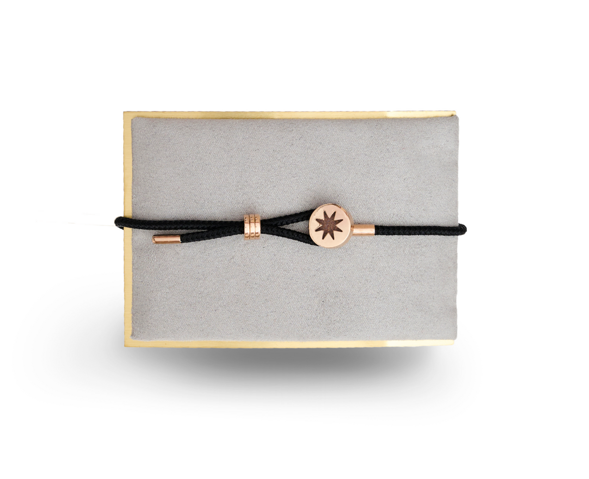 Choose to Be Happy black bracelet front view