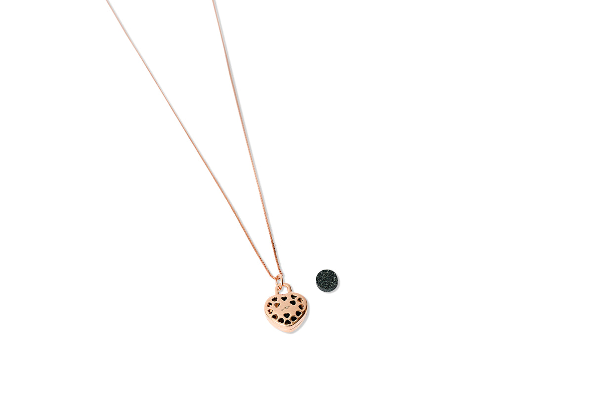 Love is Precious - Heart Necklace in Rose Gold - Hermann Gourmet Cosmetics