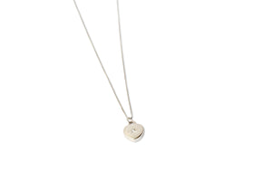 Love is Precious - Heart Necklace in White Gold
