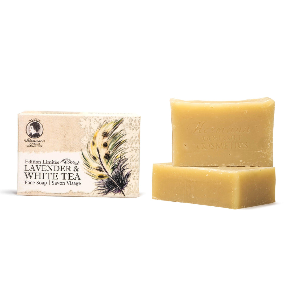 
            
                Load image into Gallery viewer, Lavender &amp;amp; White Tea Face Soap - Hermann Gourmet Cosmetics
            
        